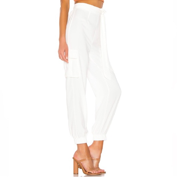 REVOLVE superdown Rachel Cargo Pant in White Size L - Picture 4 of 5